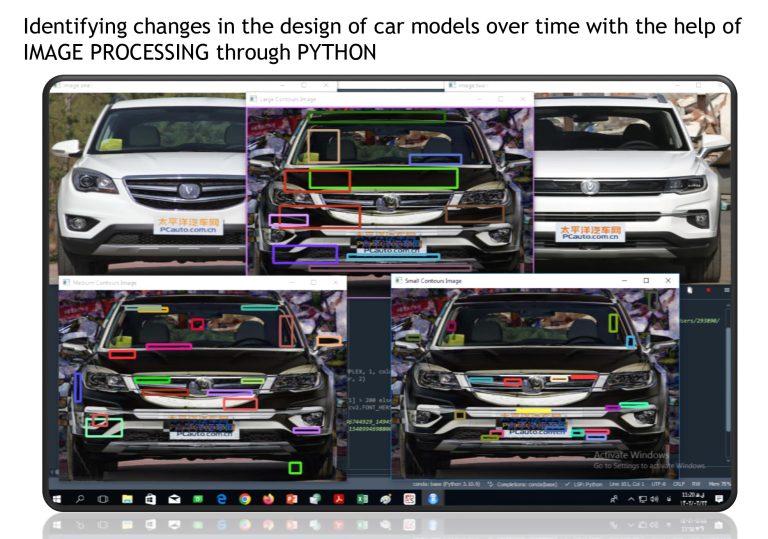 Work sample: Identifying changes in car model designs over time with image processing in Python