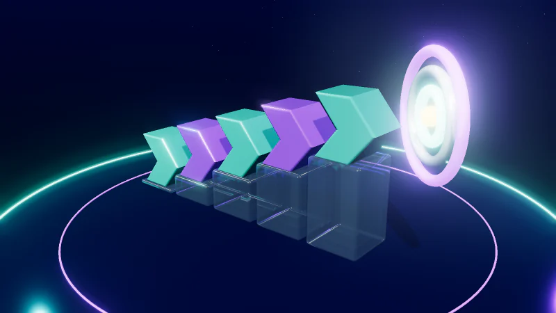 Strategic planning & value chain – 3D illustration