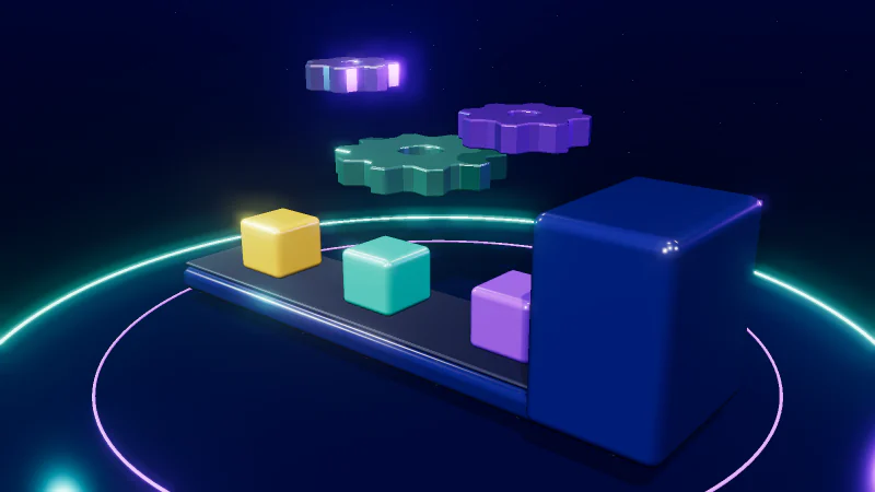 Production planning – 3D illustration