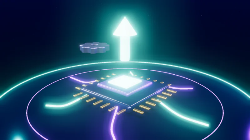 AI-driven process improvement – 3D illustration