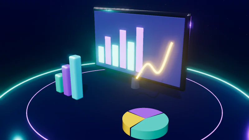 Management dashboards – 3D illustration